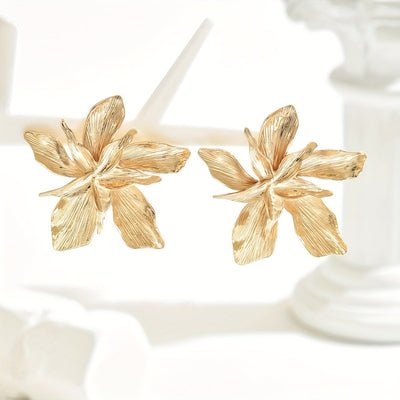 Lana | Gold Floral Drop Earrings