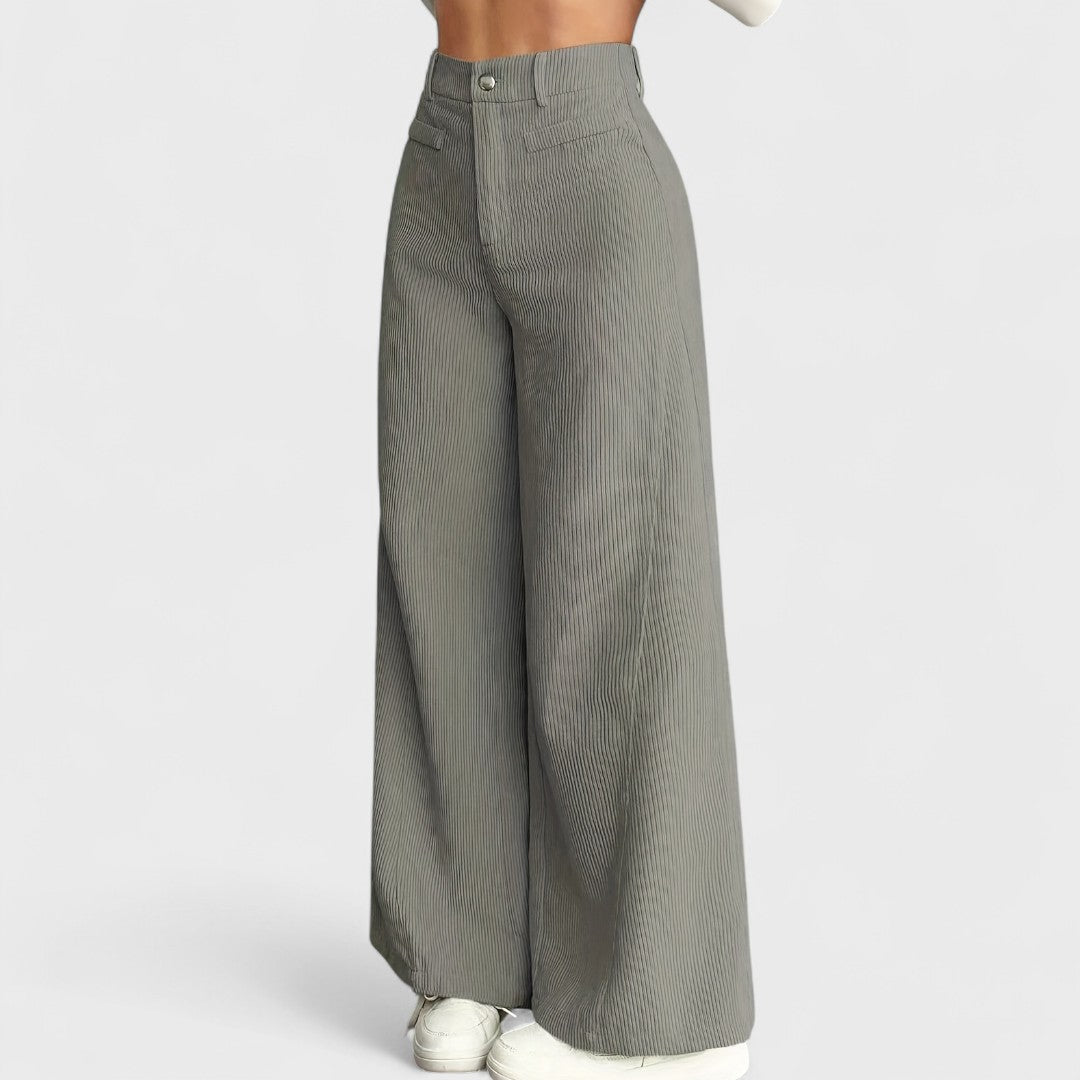 Rida - Women's High-Waisted Wide-Leg Trousers