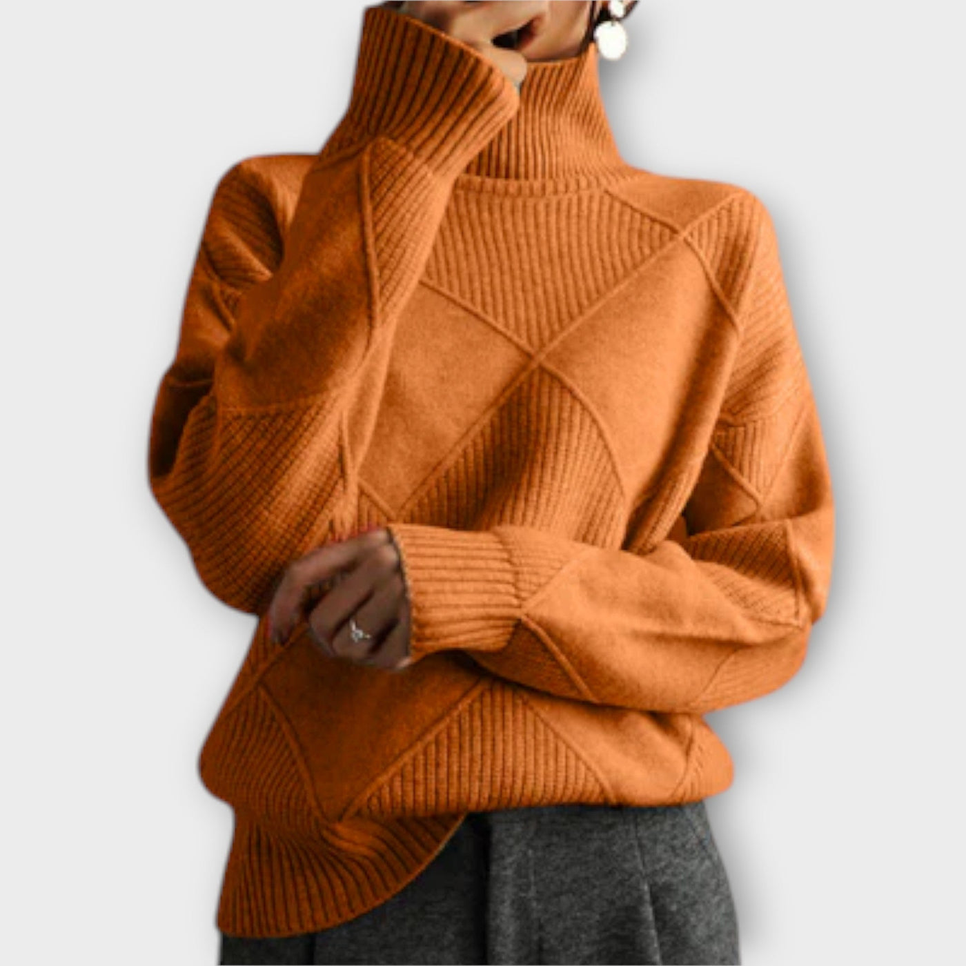 Melanie - Comfortable High Neck Jumper