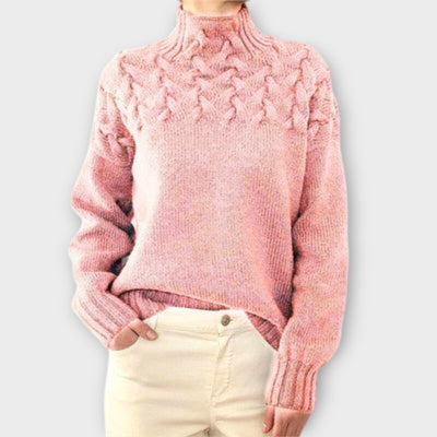 Eva - Women's Jumper with Cable Knit Details