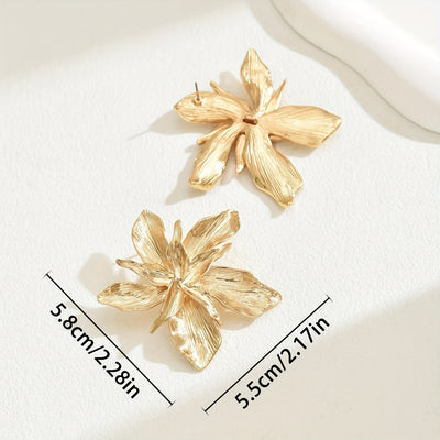 Lana | Gold Floral Drop Earrings
