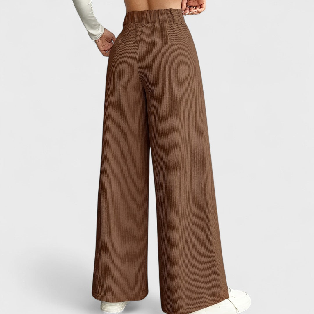 Rida - Women's High-Waisted Wide-Leg Trousers