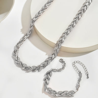 Olivia - Elegant Glass Fish Tail Set with Rhinestones