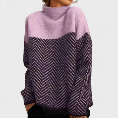 Malene - High Neck Cotton Sweater