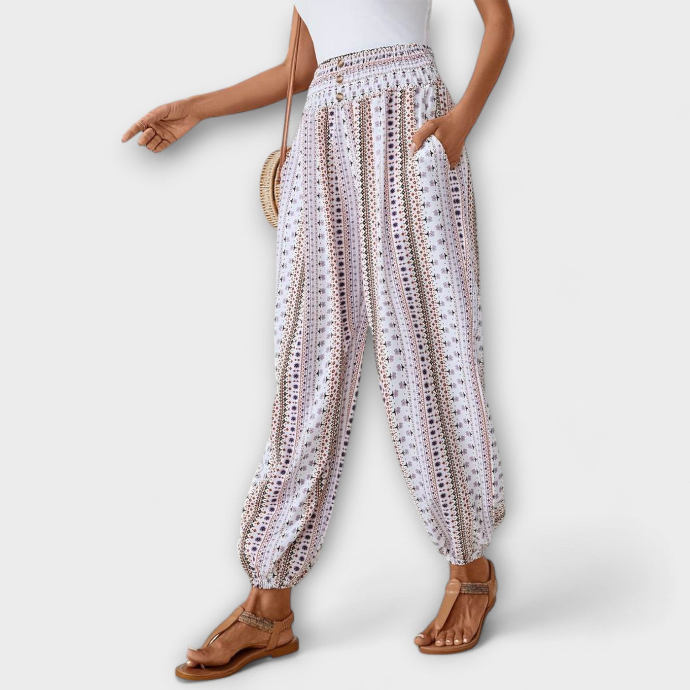 Scarlett - Tights with Ethnic Design