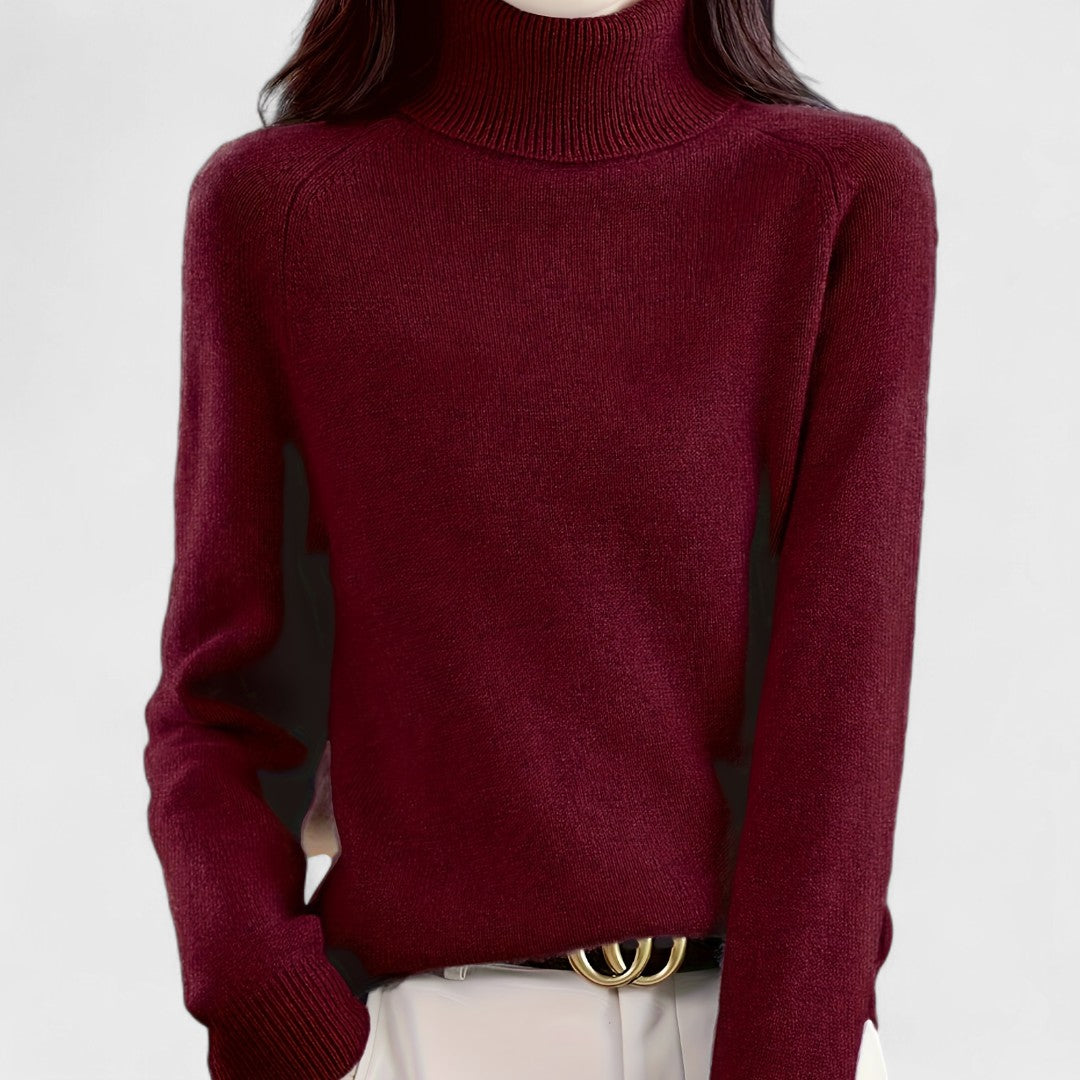 Sapphire - Solid High Neck Jumper