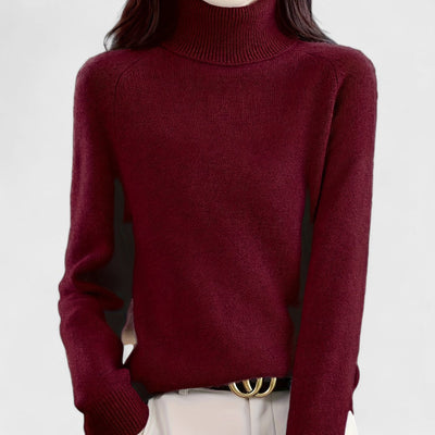 Sapphire - Solid High Neck Jumper