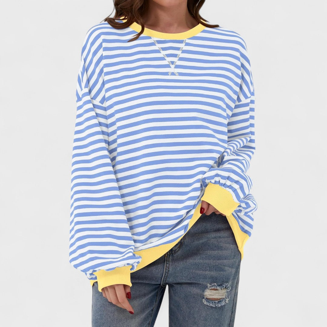 LUKA - Casual Long Sleeve Striped Sweatshirt