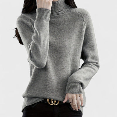 Sapphire - Solid High Neck Jumper