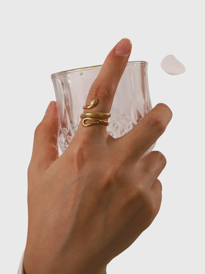 Aubrey | Adjustable Snake-Shaped Ring