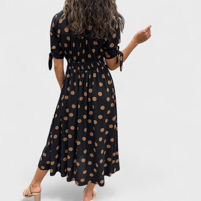 Monique - Elegant Polka Dot Dress