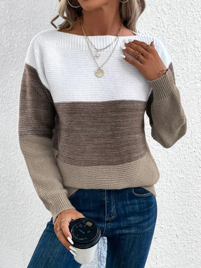 Calista - Elegant Long Sleeve Jumper with Dropped Shoulders