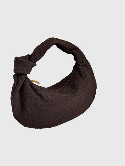 Celeste | Medium Woven Suede Bag with Knot