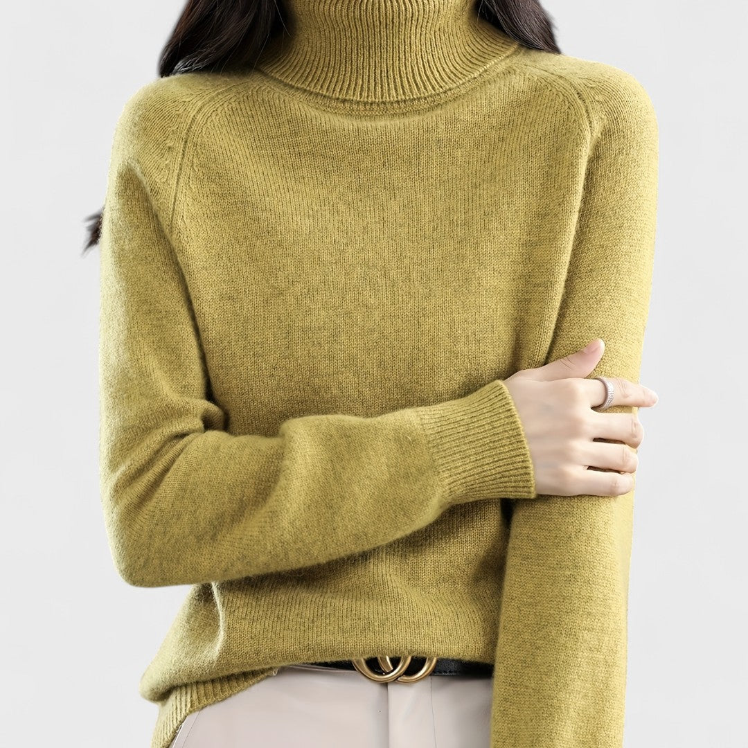 Sapphire - Solid High Neck Jumper