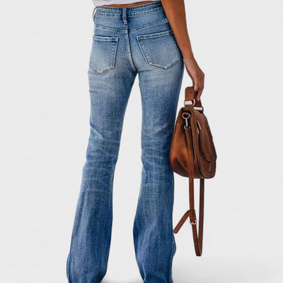 Foxa - Stretch Flared Jeans Retro Versatile Casual