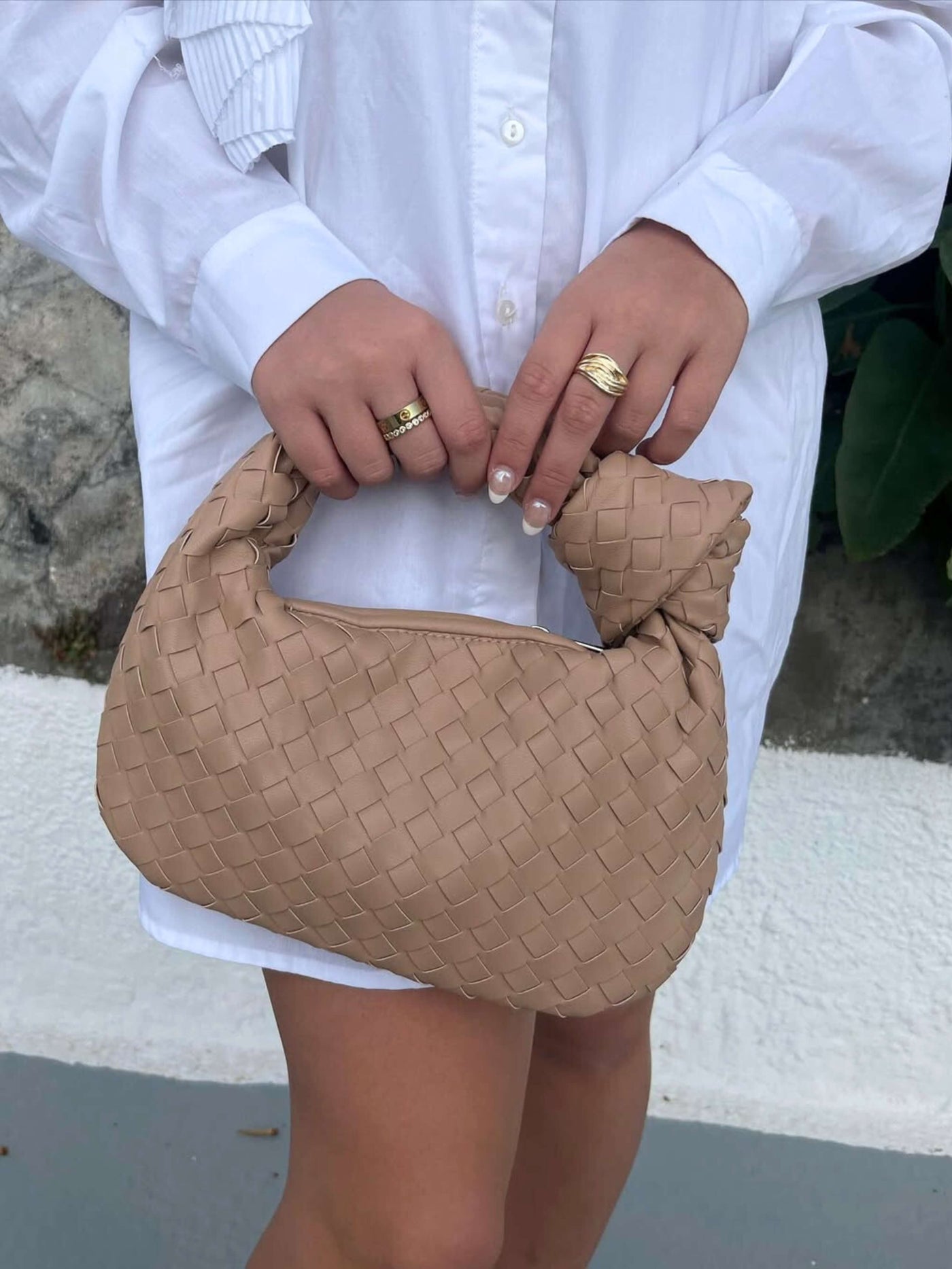 Sienna | Small Bag with Woven Handle