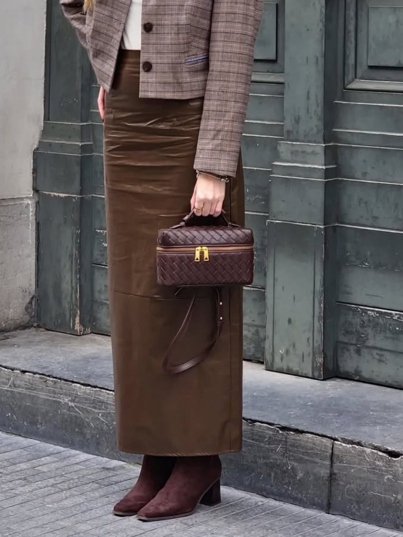 Juliette | Woven Structured Glossy Bag