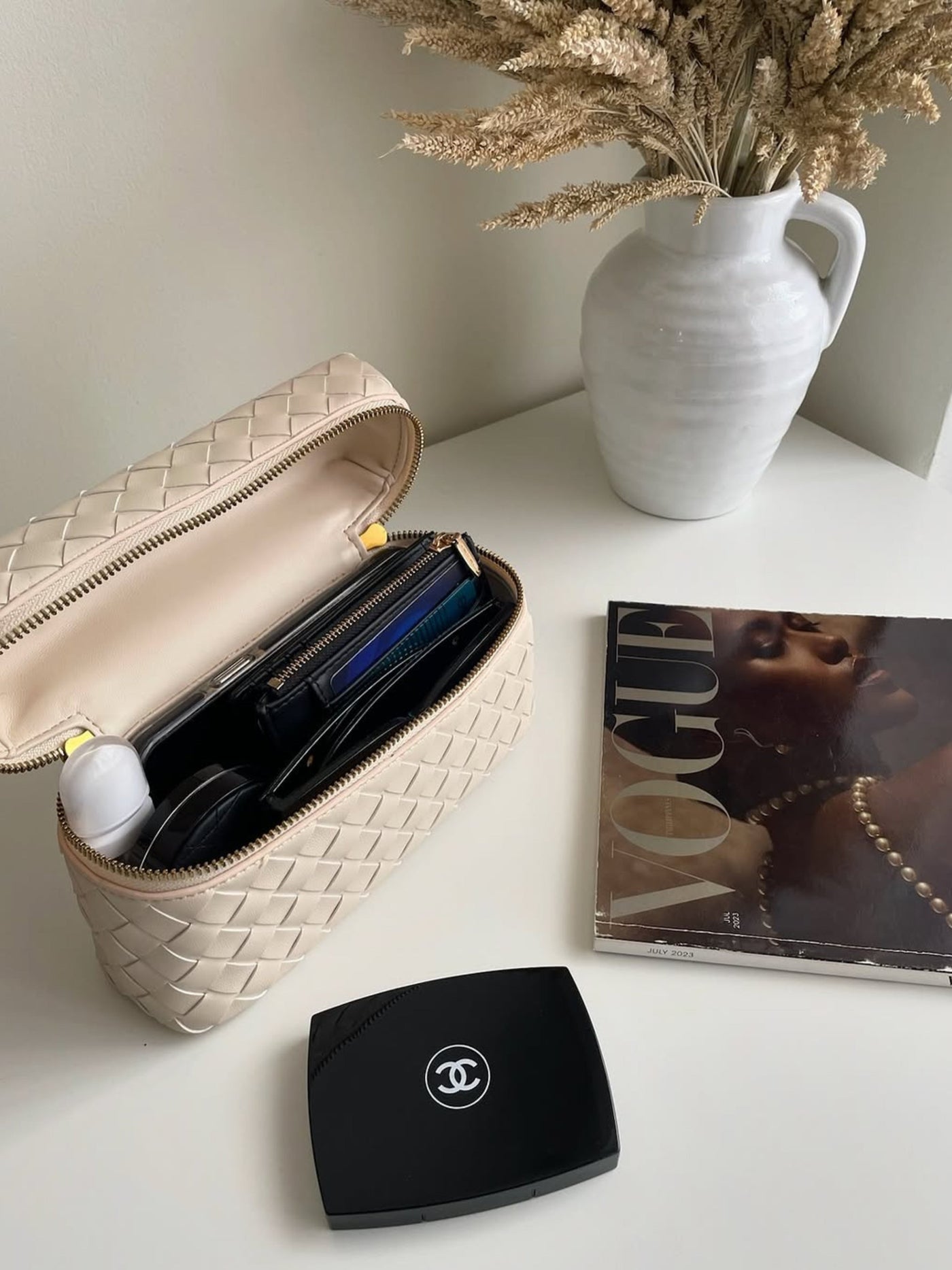 Juliette | Woven Structured Glossy Bag