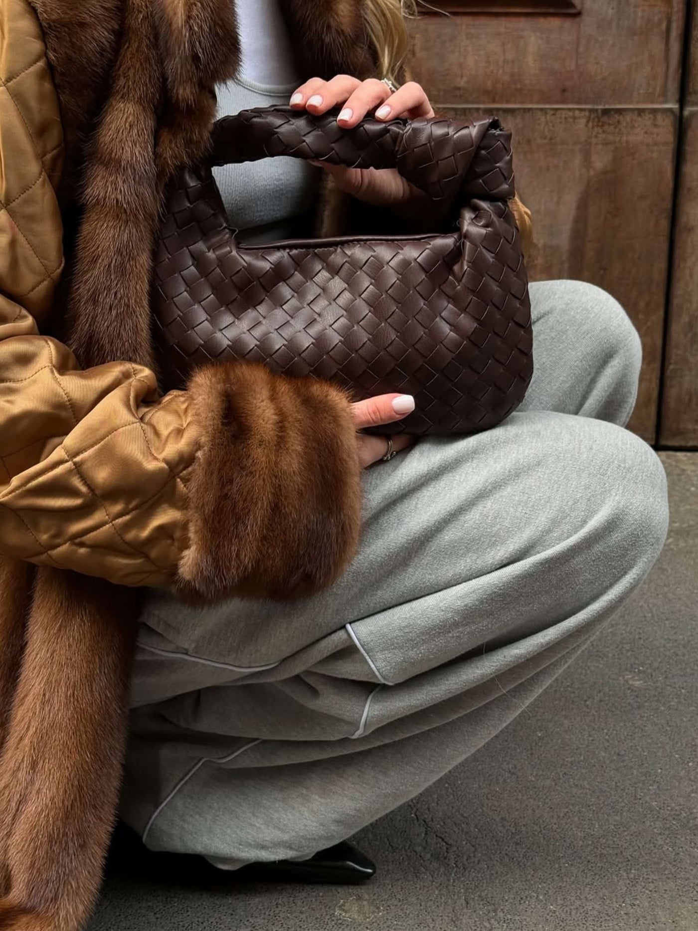 Sienna | Small Bag with Woven Handle
