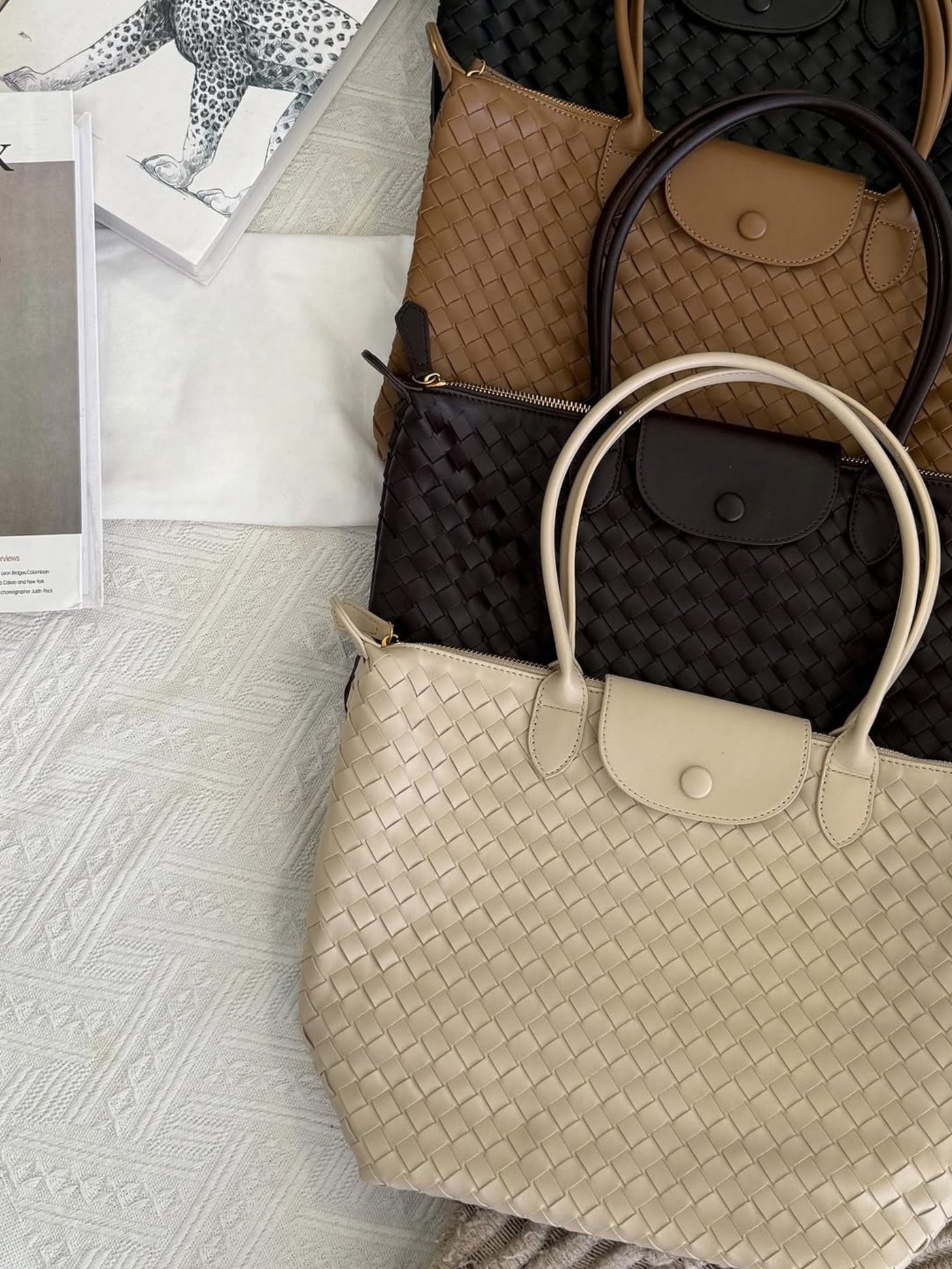 Isabelle | Spacious Woven Tote Bag for Everyday Use