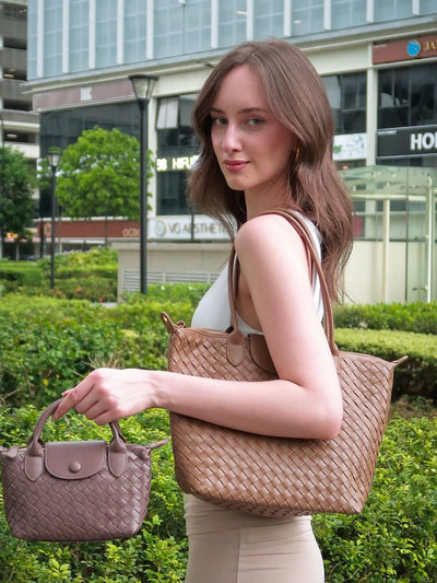 Isabelle | Spacious Woven Tote Bag for Everyday Use