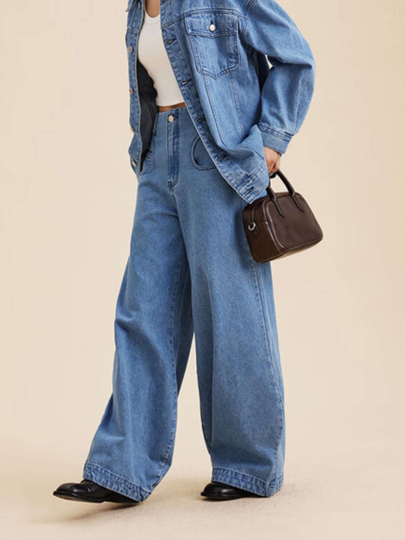 Eliza | Square Bag with Glossy Zip