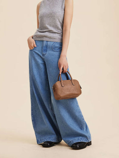 Eliza | Square Bag with Glossy Zip