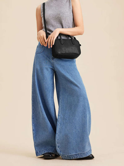 Eliza | Square Bag with Glossy Zip