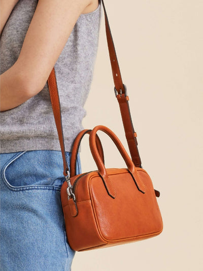 Eliza | Square Bag with Glossy Zip