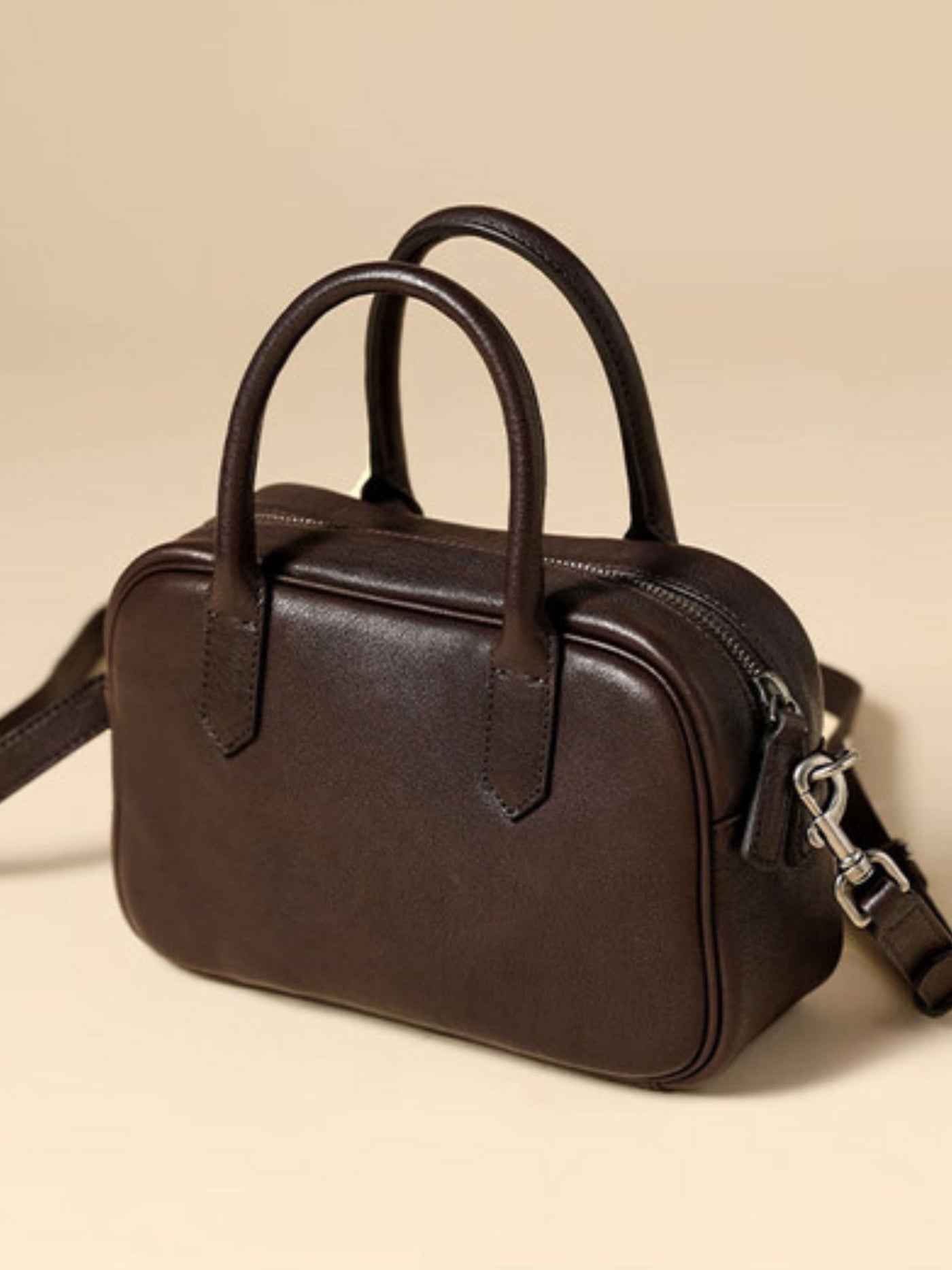 Eliza | Square Bag with Glossy Zip