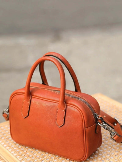 Eliza | Square Bag with Glossy Zip