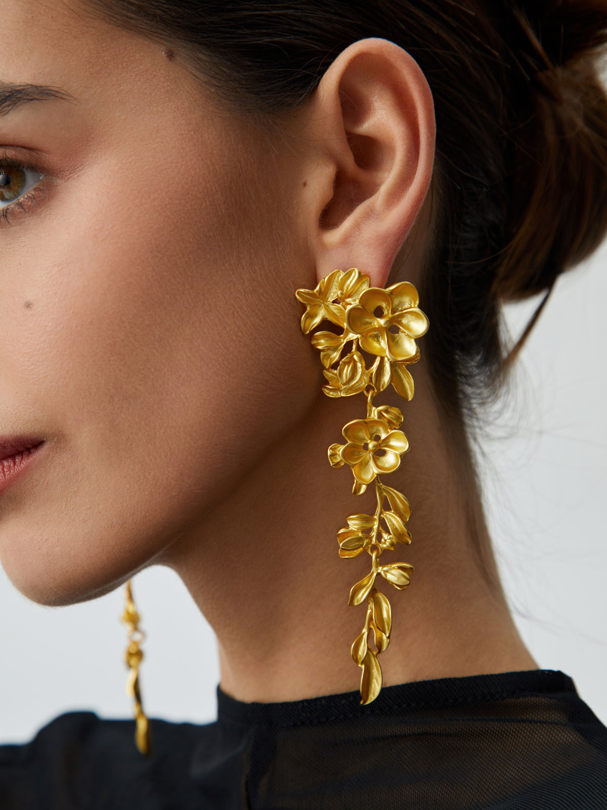 Liana | Fringed Floral Earrings