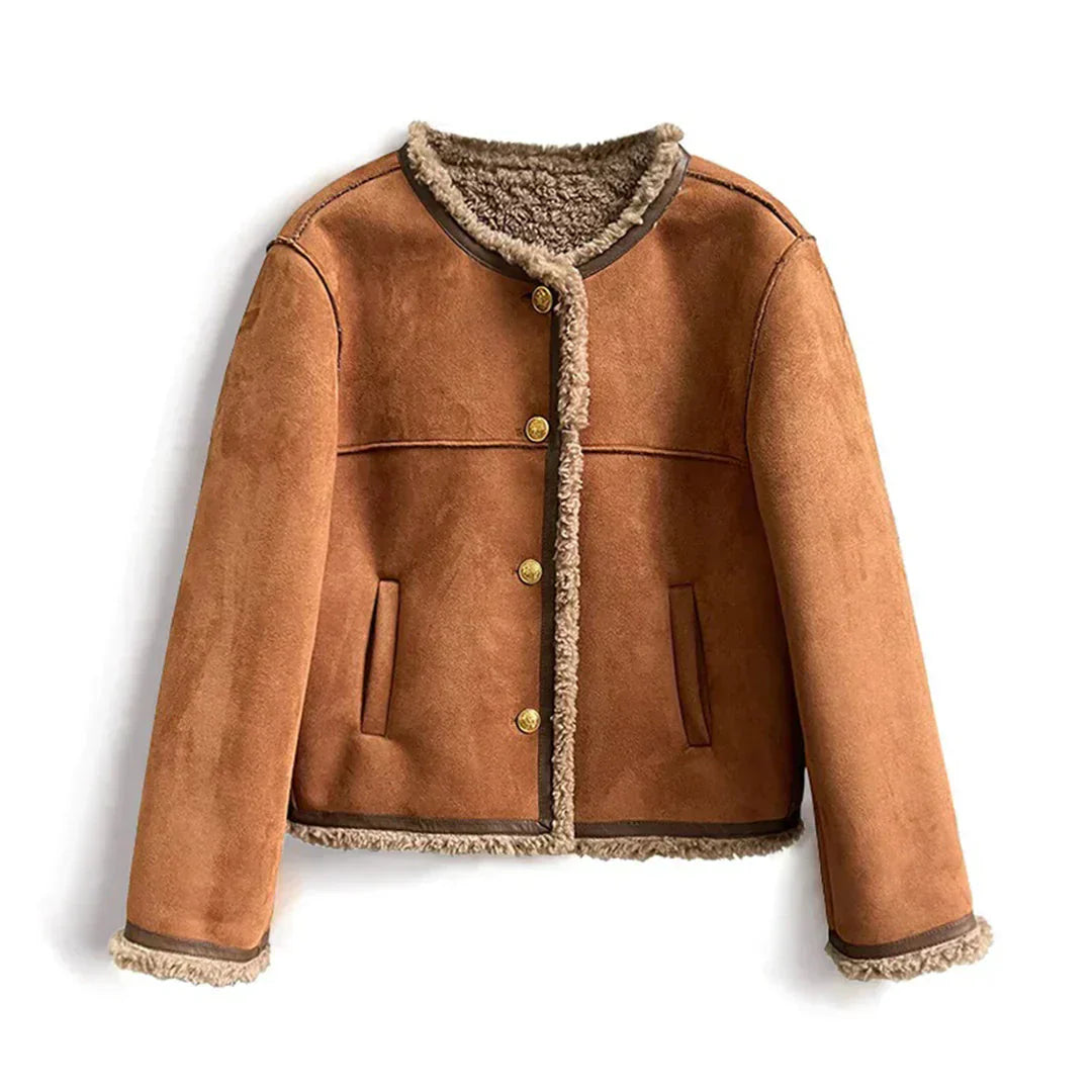Isabella Faux Fur Button Jacket