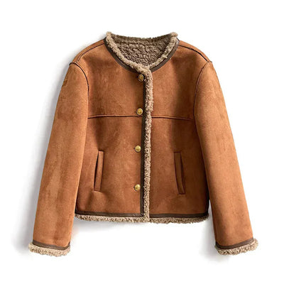 Isabella Faux Fur Button Jacket