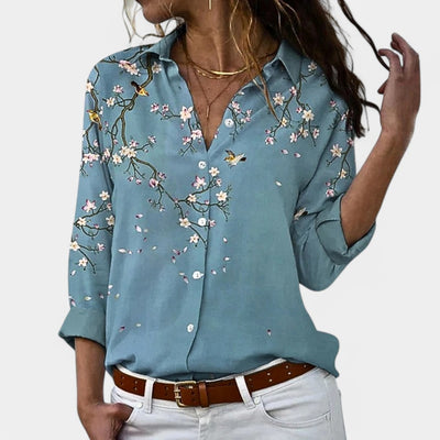 Tess | Women's Long Sleeve Blouse with Elegant Print