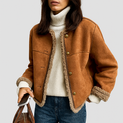 Isabella Faux Fur Button Jacket