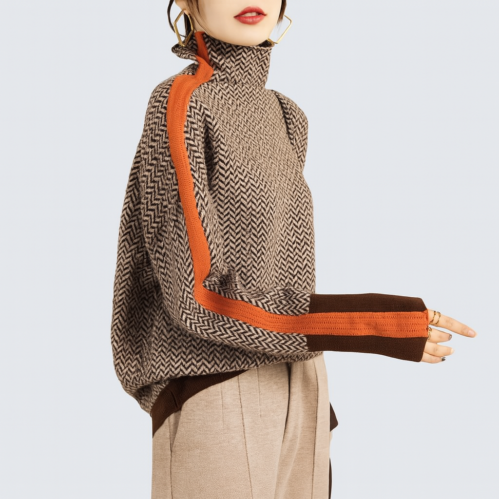 Clarabella - High Neck Mélange Jumper