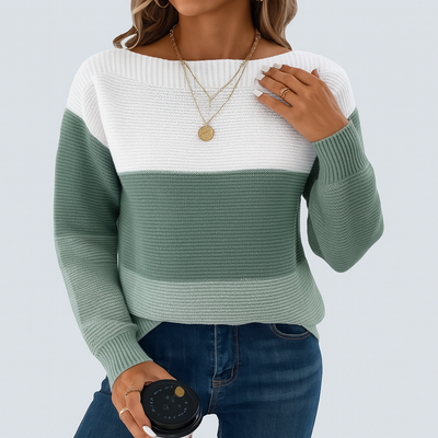 Calista - Elegant Long Sleeve Jumper with Dropped Shoulders