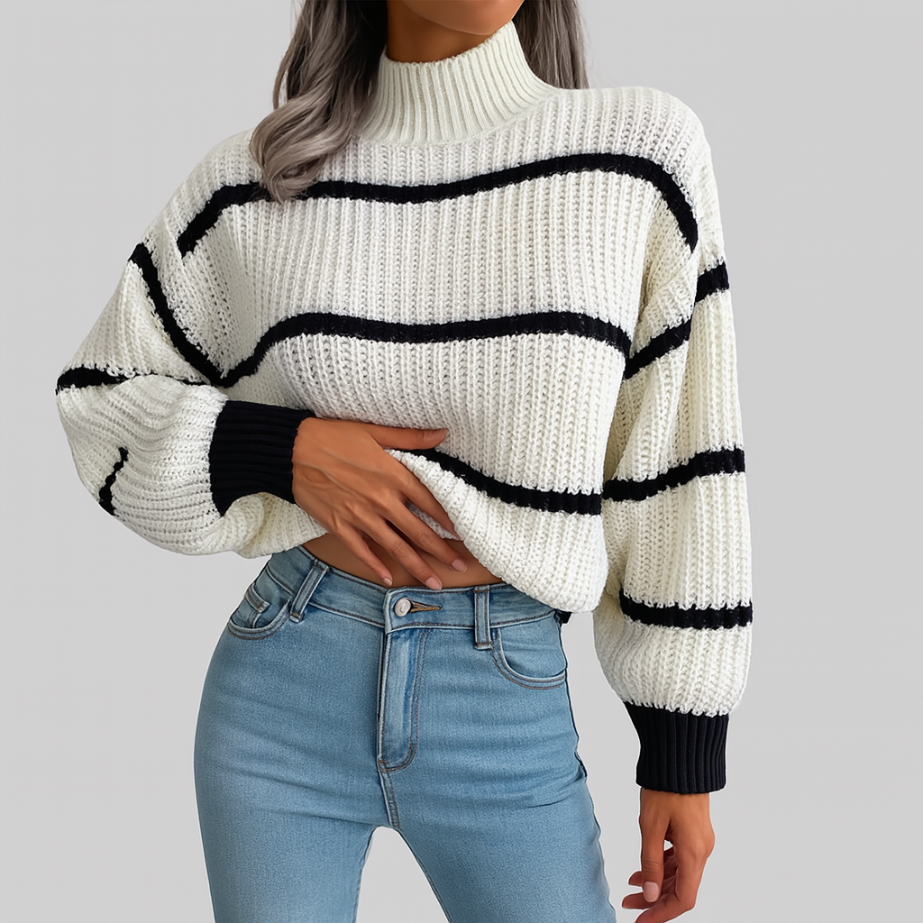 Sarah - High Neck Couture Jumper