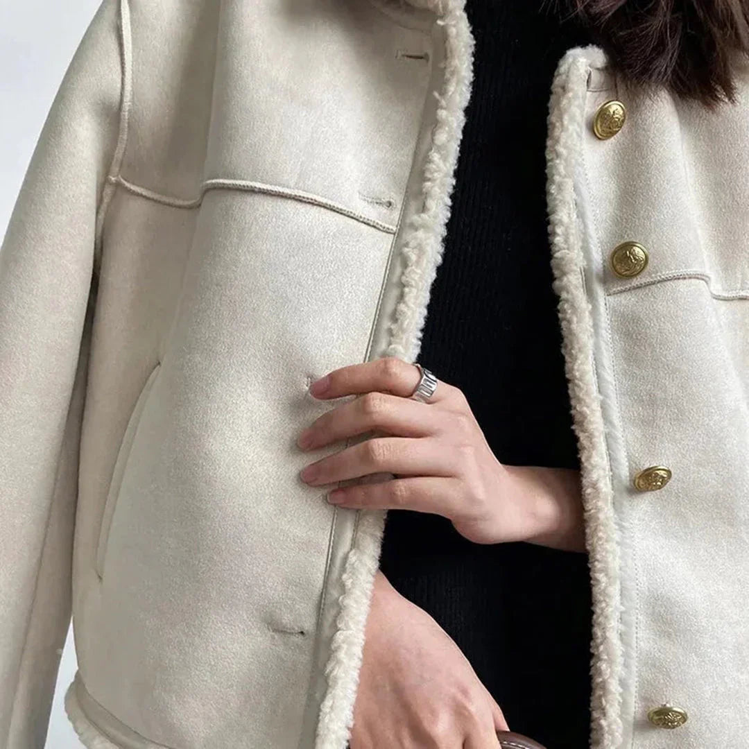 Isabella Faux Fur Button Jacket