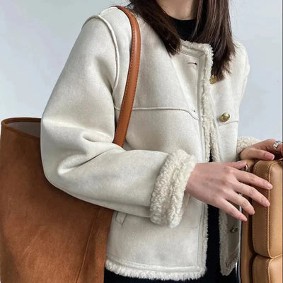 Isabella Faux Fur Button Jacket