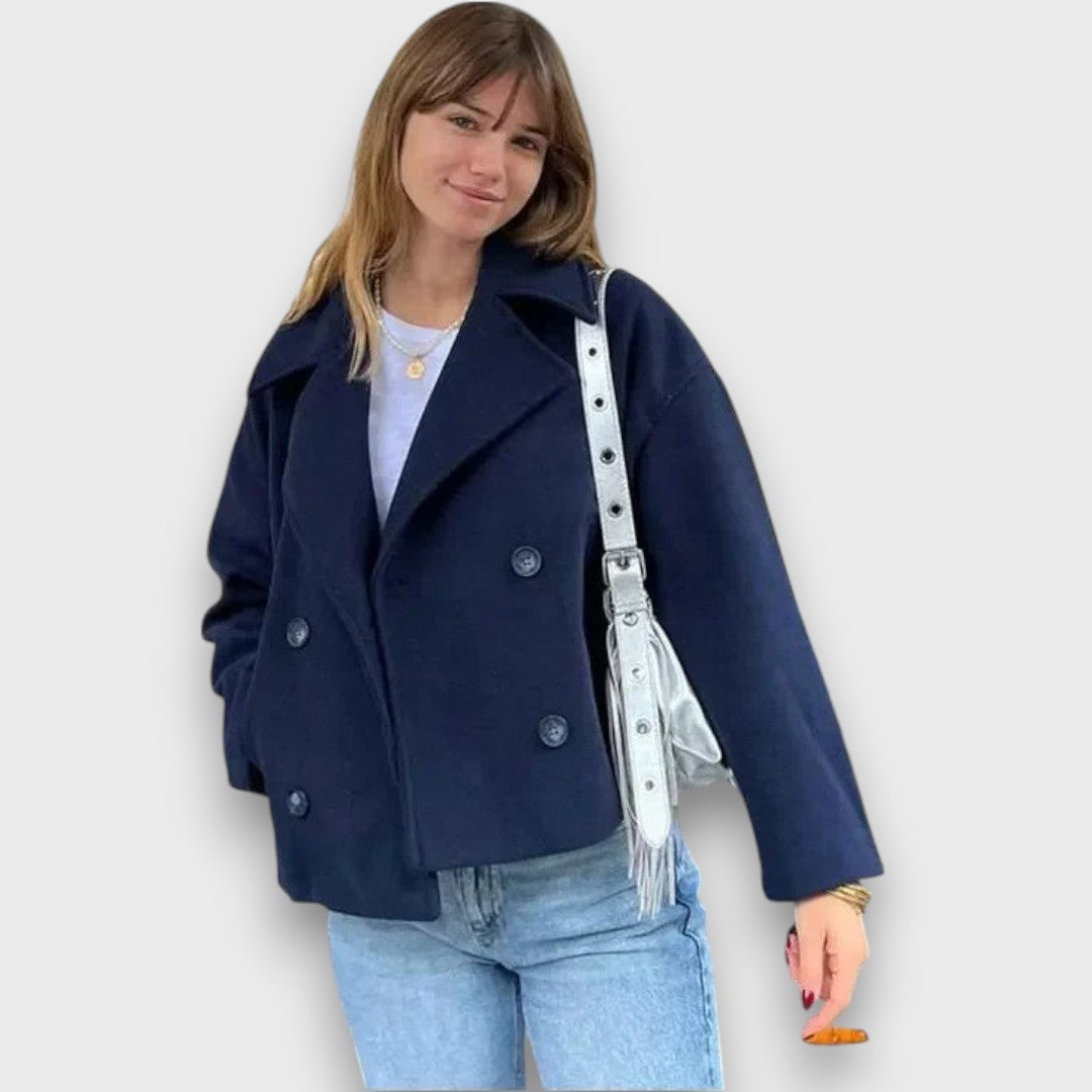 Pinalle – Short coat with a lapel collar