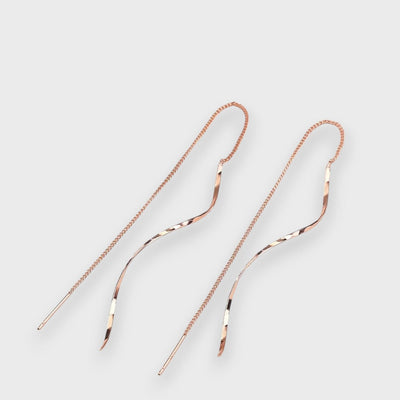 Elwira – Long Wave-Shaped Earrings