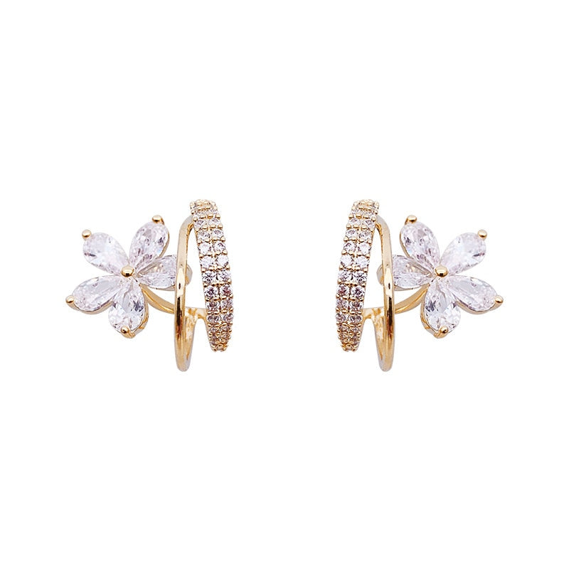 Florelle – Floral earrings with sparkling detail