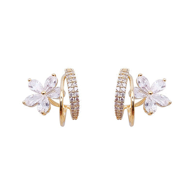 Florelle – Floral earrings with sparkling detail