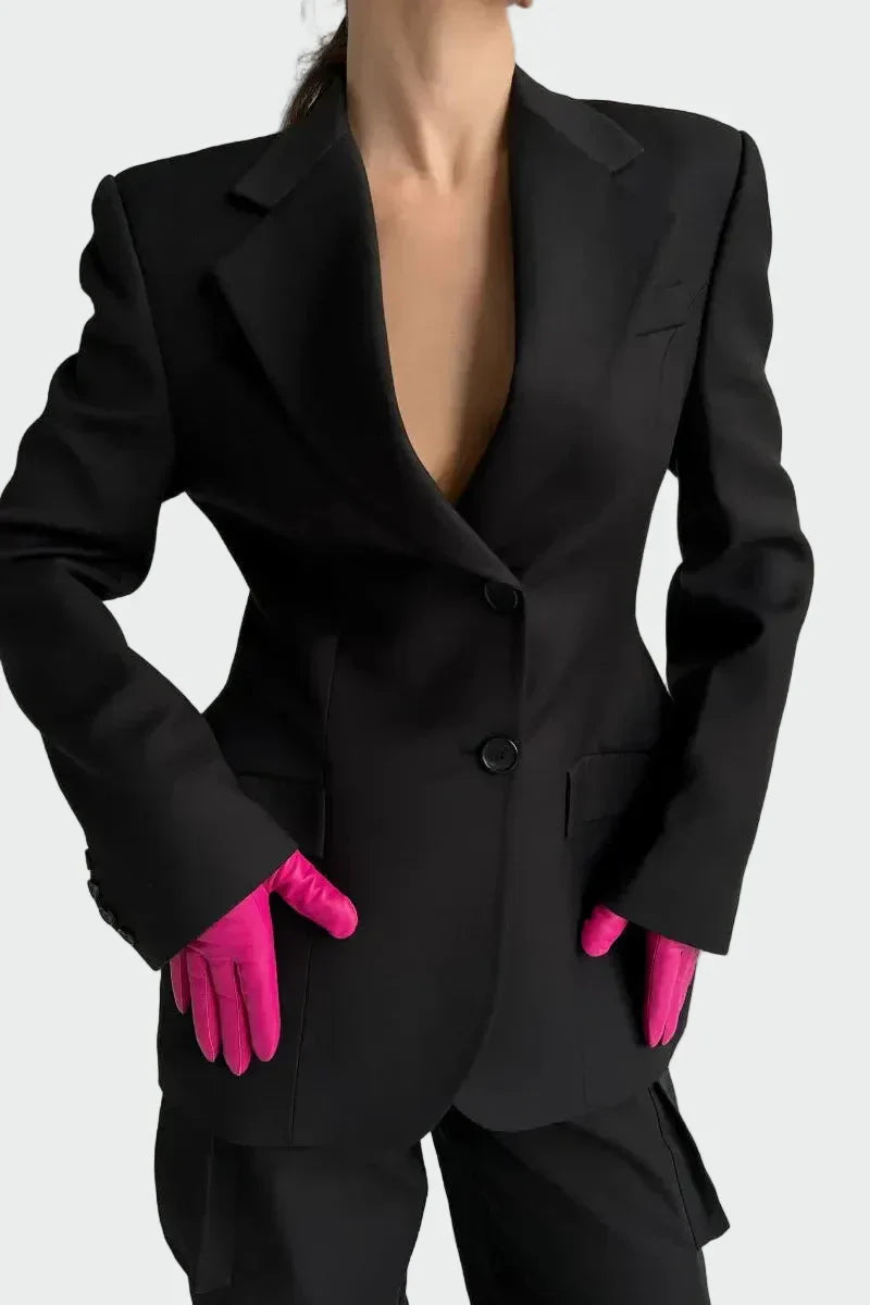 Moolie - Blazer with a Strong Silhouette and Buttons