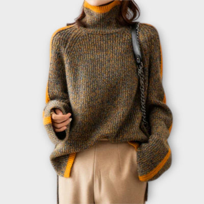 Breseis - Vintage Sweater with High Neck