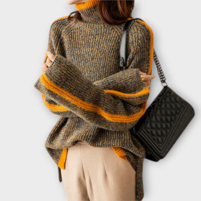 Breseis - Vintage Sweater with High Neck