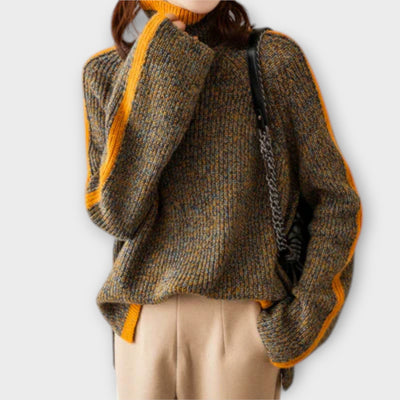 Breseis - Vintage Sweater with High Neck