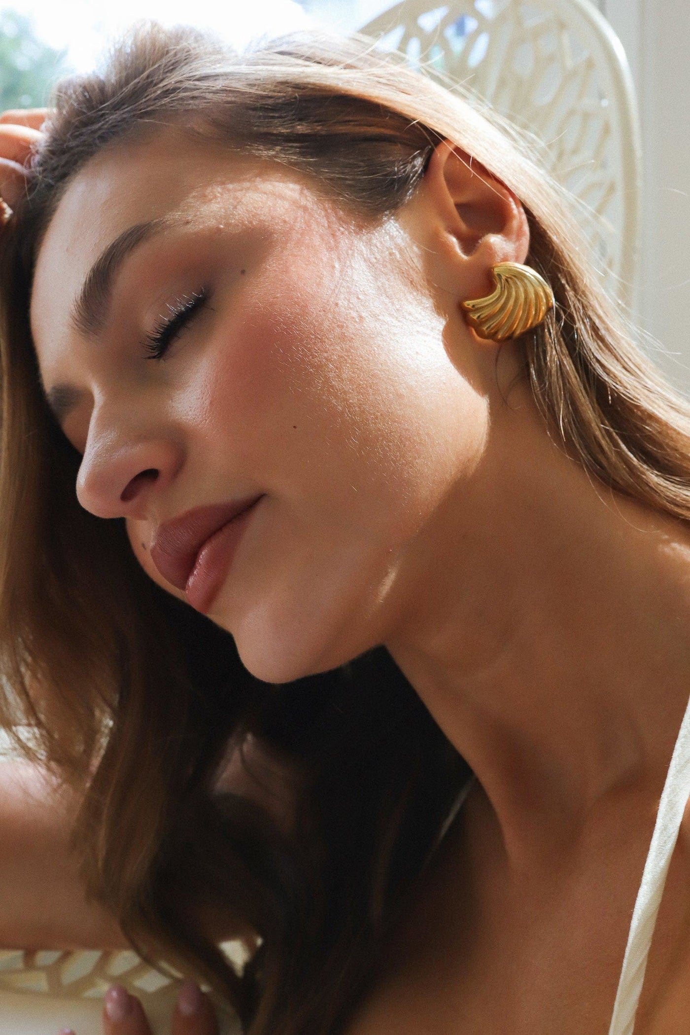 Emery | Gold Shell Earrings
